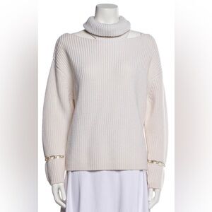 Alice + Olivia Cream Lara Sweater with Pearl Accents (Size S Womens)